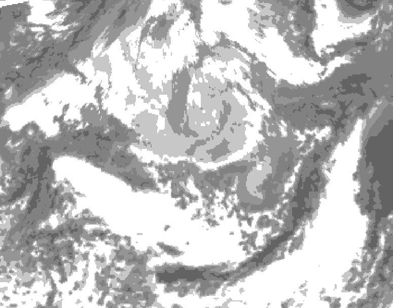 GDPS total cloud 072 hour forecast chart for Canada based on 2026/04/08 0000Z data