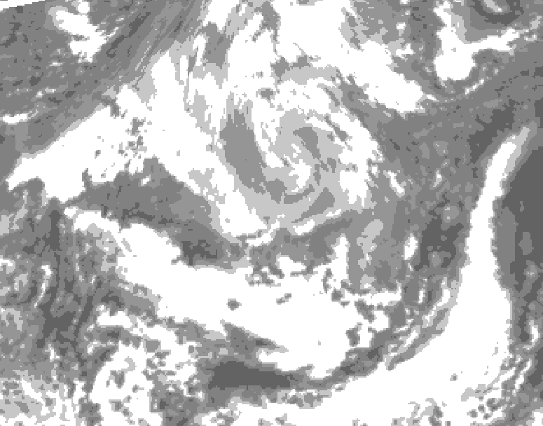 GDPS total cloud 078 hour forecast chart for Canada based on 2026/04/08 0000Z data