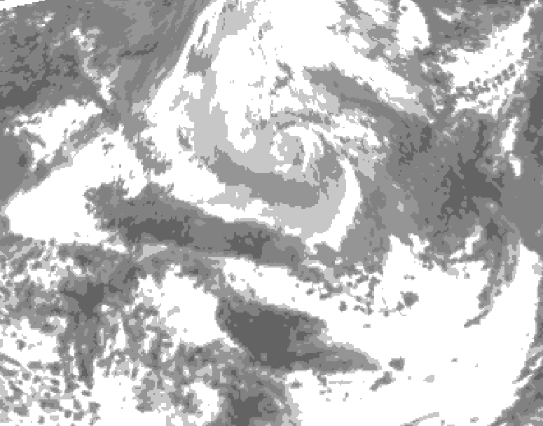 GDPS total cloud 096 hour forecast chart for Canada based on 2026/04/08 0000Z data