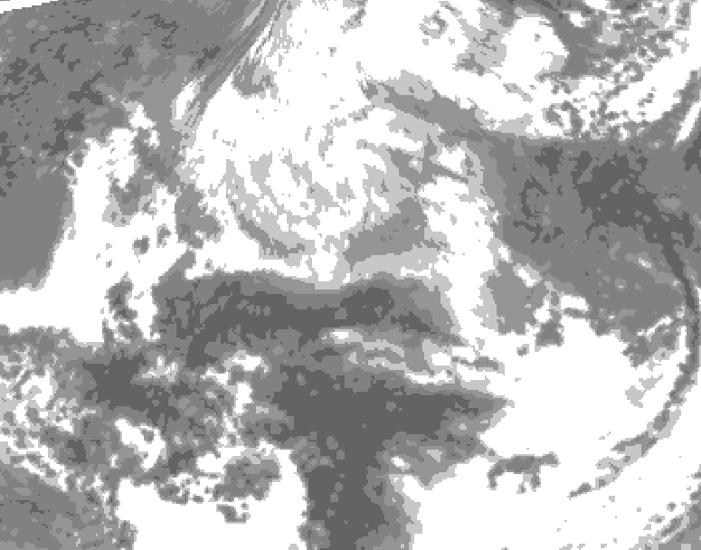 GDPS total cloud 108 hour forecast chart for Canada based on 2026/04/08 0000Z data