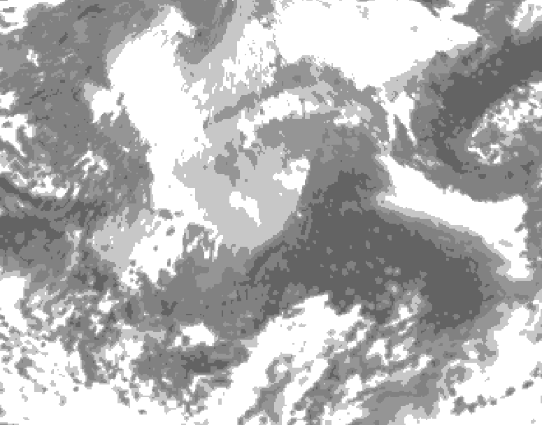 GDPS total cloud 144 hour forecast chart for Canada based on 2026/04/08 0000Z data