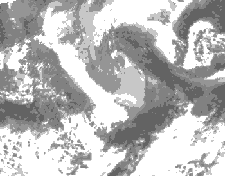 GDPS total cloud 168 hour forecast chart for Canada based on 2026/04/08 0000Z data
