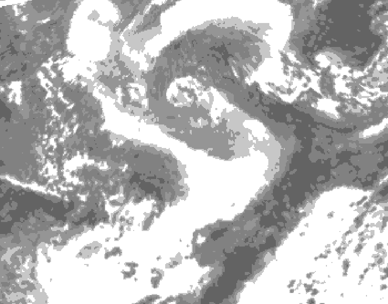 GDPS total cloud 180 hour forecast chart for Canada based on 2026/04/08 0000Z data