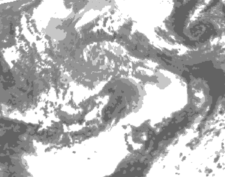 GDPS total cloud 198 hour forecast chart for Canada based on 2026/04/08 0000Z data