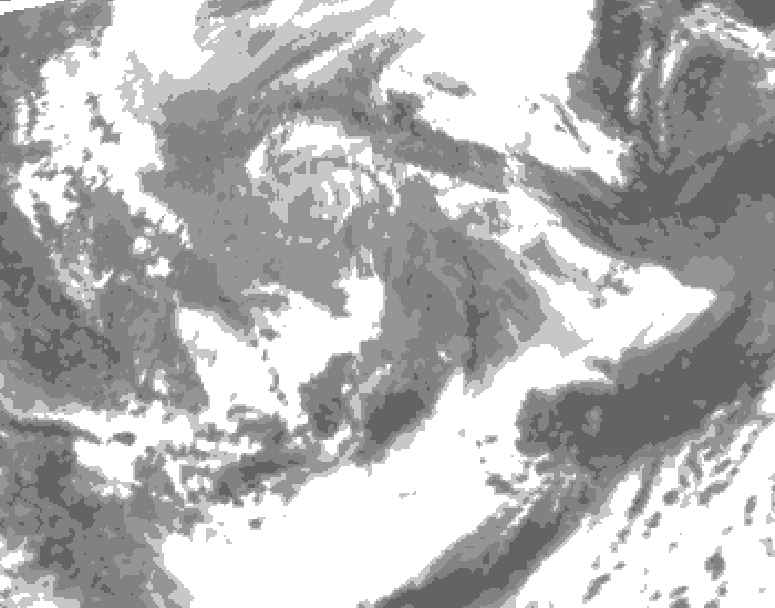 GDPS total cloud 210 hour forecast chart for Canada based on 2026/04/08 0000Z data