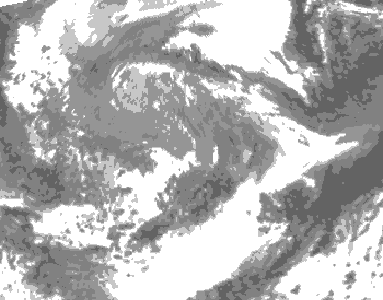 GDPS total cloud 216 hour forecast chart for Canada based on 2026/04/08 0000Z data