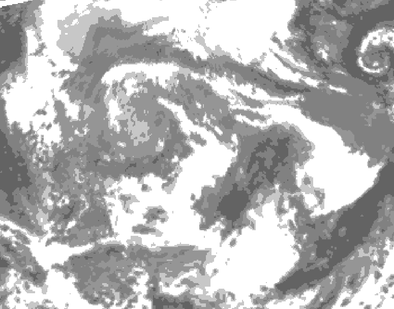 GDPS total cloud 234 hour forecast chart for Canada based on 2026/04/08 0000Z data