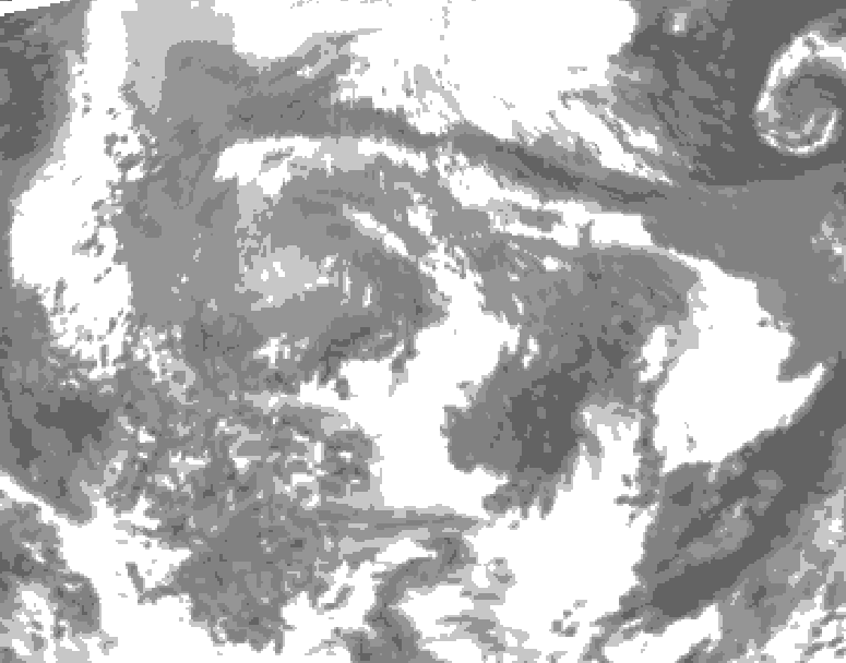 GDPS total cloud 240 hour forecast chart for Canada based on 2026/04/08 0000Z data