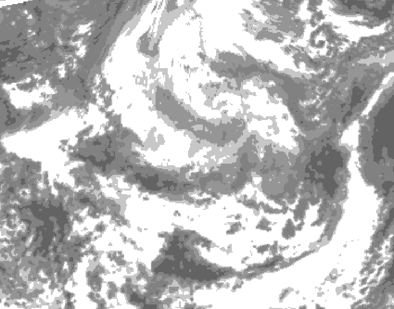 GDPS total cloud 072 hour forecast chart for Canada based on 2026/04/08 1200Z data