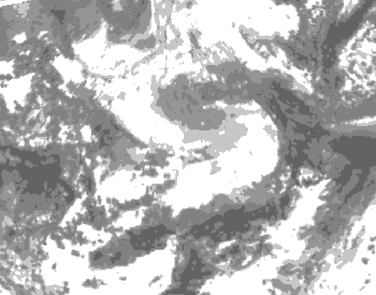 GDPS total cloud 144 hour forecast chart for Canada based on 2026/04/08 1200Z data