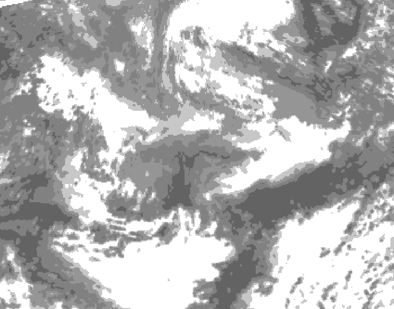 GDPS total cloud 192 hour forecast chart for Canada based on 2026/04/08 1200Z data