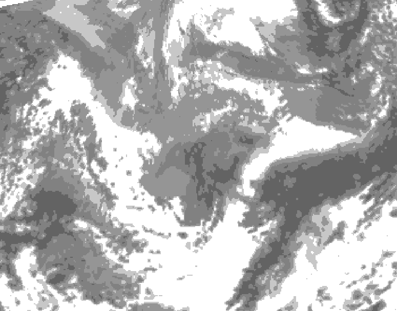 GDPS total cloud 204 hour forecast chart for Canada based on 2026/04/08 1200Z data
