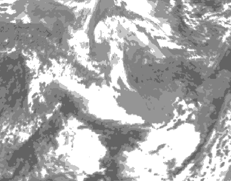 GDPS total cloud 240 hour forecast chart for Canada based on 2026/04/08 1200Z data