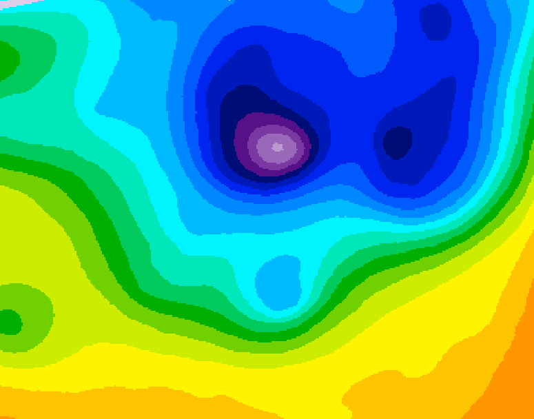 GDPS 500 millibar geopotential height 006 hour forecast chart for Canada based on 2026/04/09 0000Z data
