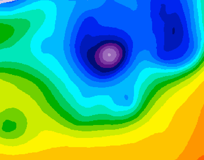 GDPS 500 millibar geopotential height 018 hour forecast chart for Canada based on 2026/04/09 0000Z data