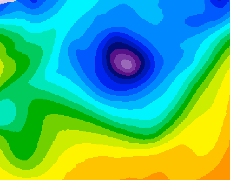 GDPS 500 millibar geopotential height 048 hour forecast chart for Canada based on 2026/04/09 0000Z data
