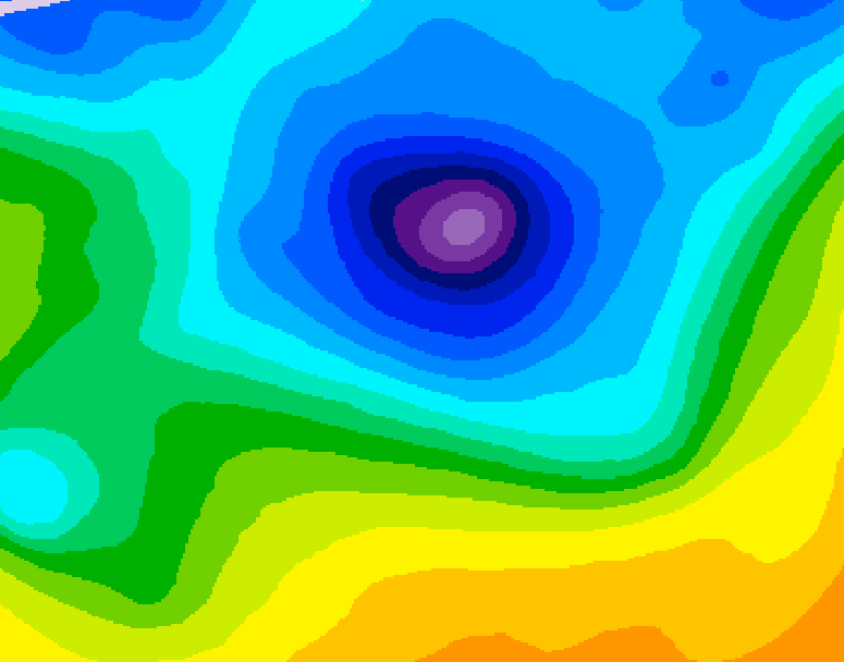 GDPS 500 millibar geopotential height 060 hour forecast chart for Canada based on 2026/04/09 0000Z data