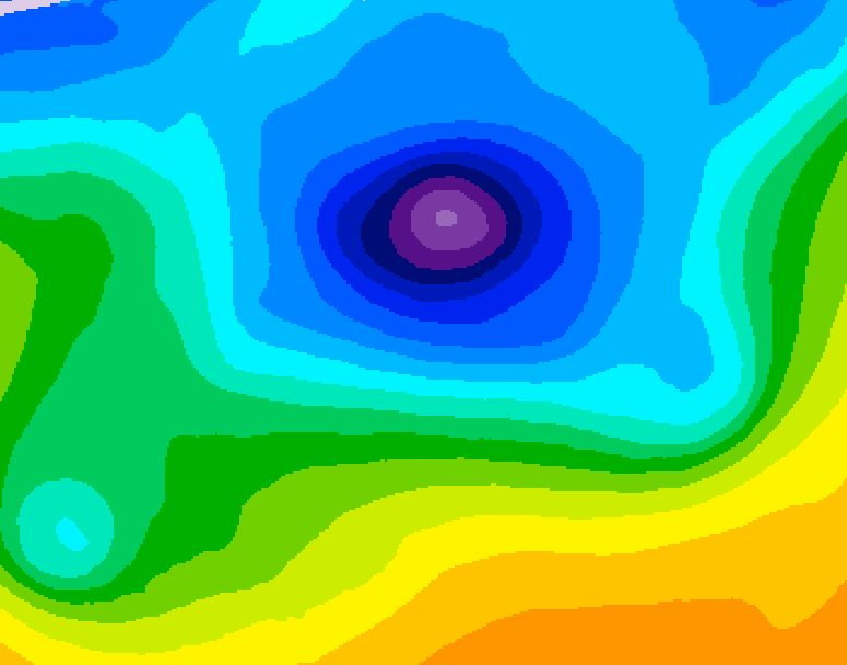 GDPS 500 millibar geopotential height 072 hour forecast chart for Canada based on 2026/04/09 0000Z data