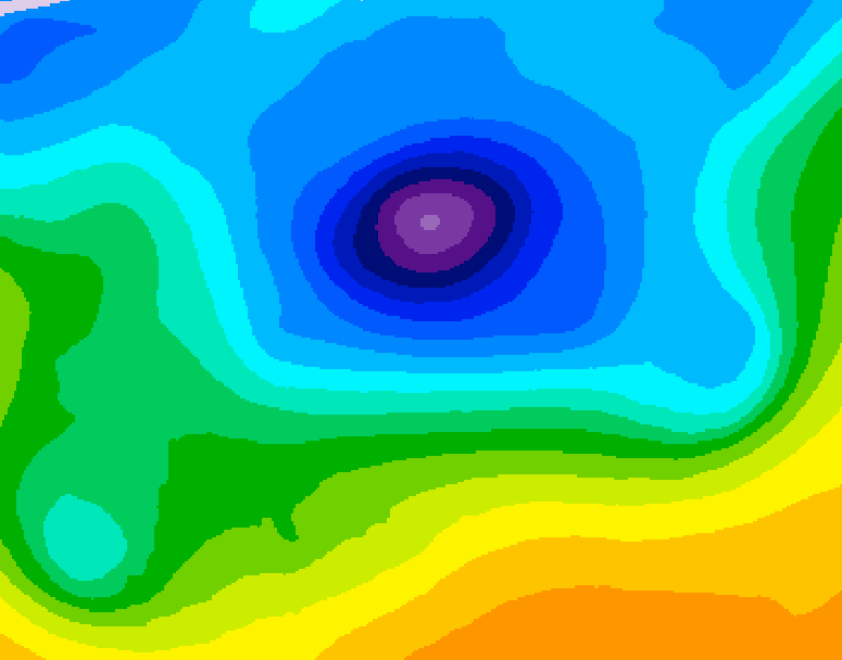 GDPS 500 millibar geopotential height 078 hour forecast chart for Canada based on 2026/04/09 0000Z data