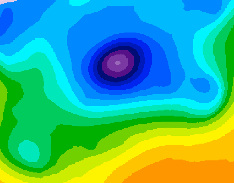 GDPS 500 millibar geopotential height 084 hour forecast chart for Canada based on 2026/04/09 0000Z data