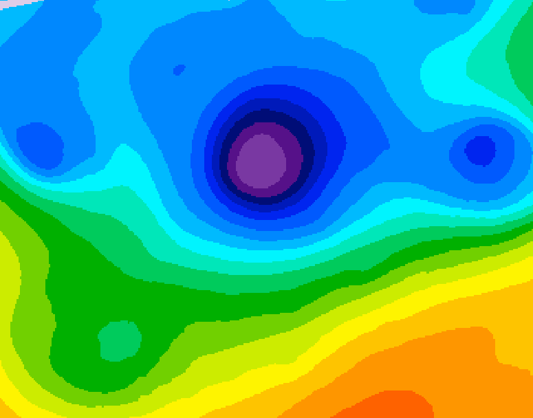 GDPS 500 millibar geopotential height 102 hour forecast chart for Canada based on 2026/04/09 0000Z data