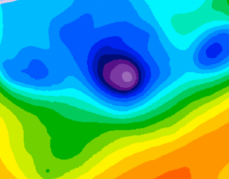 GDPS 500 millibar geopotential height 120 hour forecast chart for Canada based on 2026/04/09 0000Z data