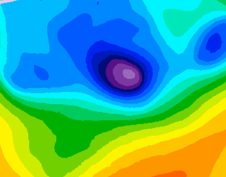 GDPS 500 millibar geopotential height 126 hour forecast chart for Canada based on 2026/04/09 0000Z data