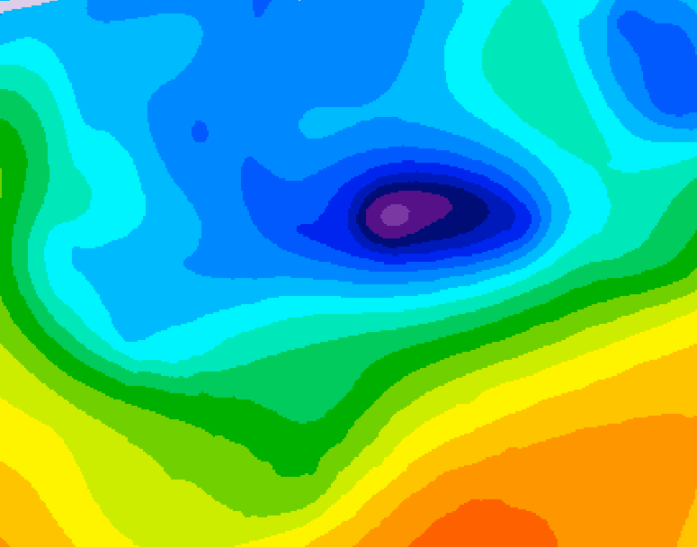 GDPS 500 millibar geopotential height 150 hour forecast chart for Canada based on 2026/04/09 0000Z data