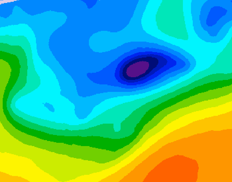 GDPS 500 millibar geopotential height 162 hour forecast chart for Canada based on 2026/04/09 0000Z data