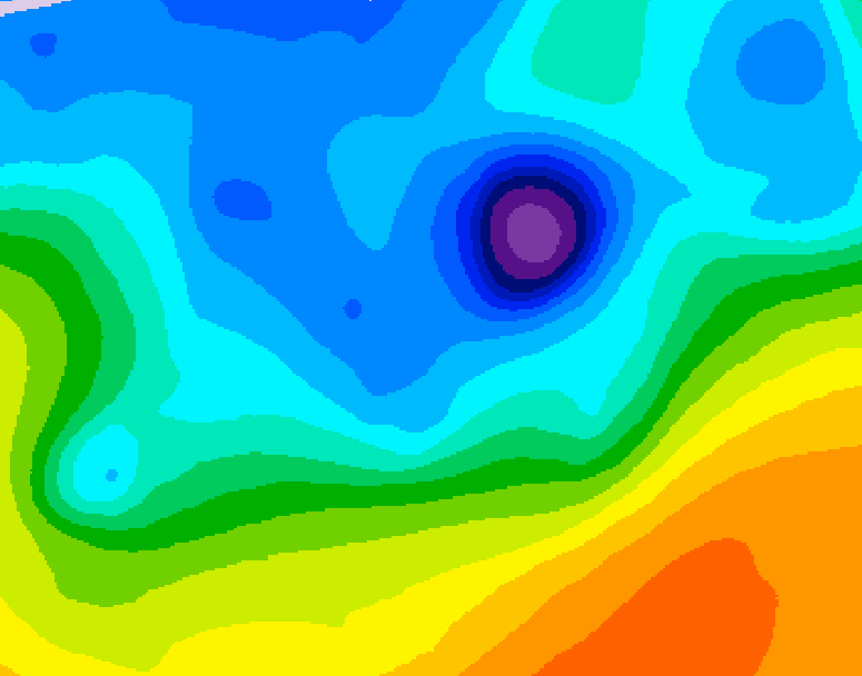 GDPS 500 millibar geopotential height 180 hour forecast chart for Canada based on 2026/04/09 0000Z data