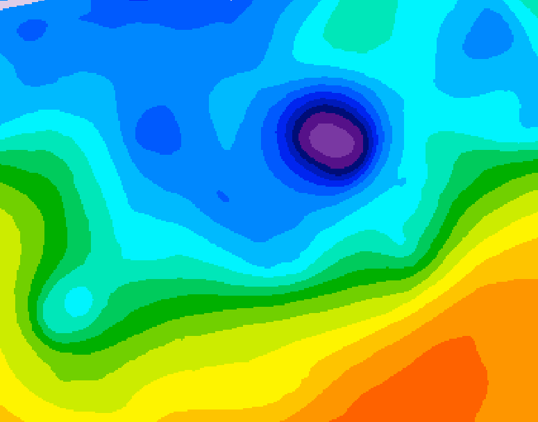 GDPS 500 millibar geopotential height 186 hour forecast chart for Canada based on 2026/04/09 0000Z data