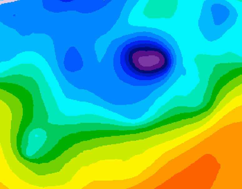 GDPS 500 millibar geopotential height 192 hour forecast chart for Canada based on 2026/04/09 0000Z data