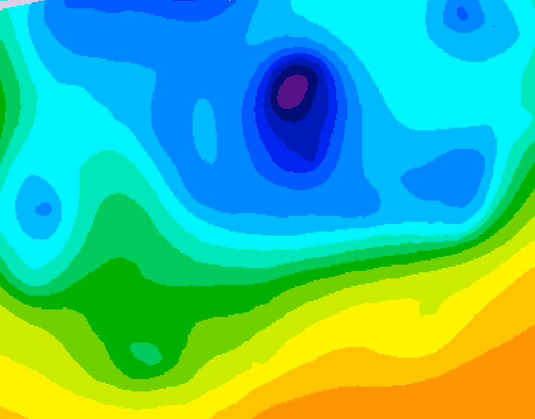 GDPS 500 millibar geopotential height 222 hour forecast chart for Canada based on 2026/04/09 0000Z data