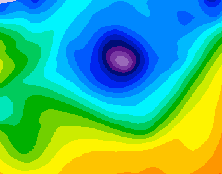 GDPS 500 millibar geopotential height 036 hour forecast chart for Canada based on 2026/04/09 1200Z data
