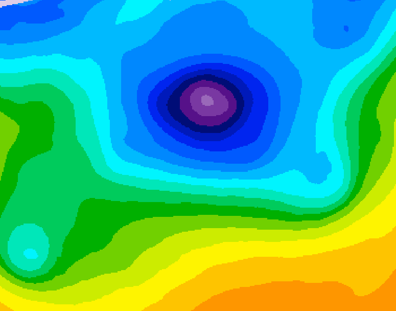 GDPS 500 millibar geopotential height 060 hour forecast chart for Canada based on 2026/04/09 1200Z data