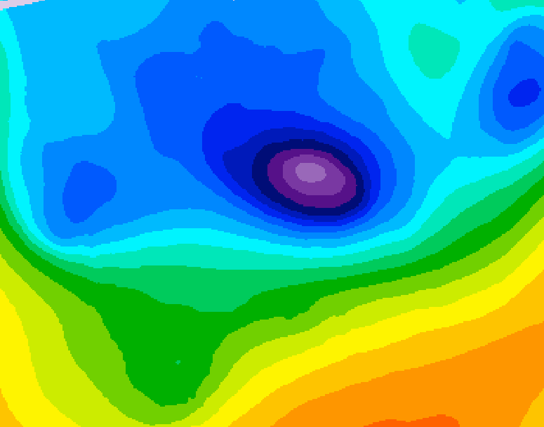GDPS 500 millibar geopotential height 120 hour forecast chart for Canada based on 2026/04/09 1200Z data