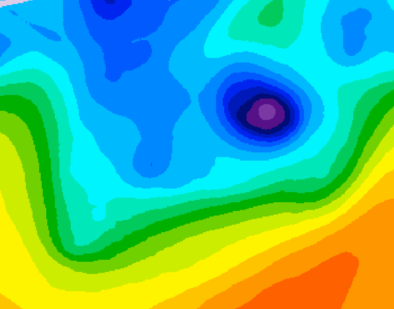 GDPS 500 millibar geopotential height 180 hour forecast chart for Canada based on 2026/04/09 1200Z data