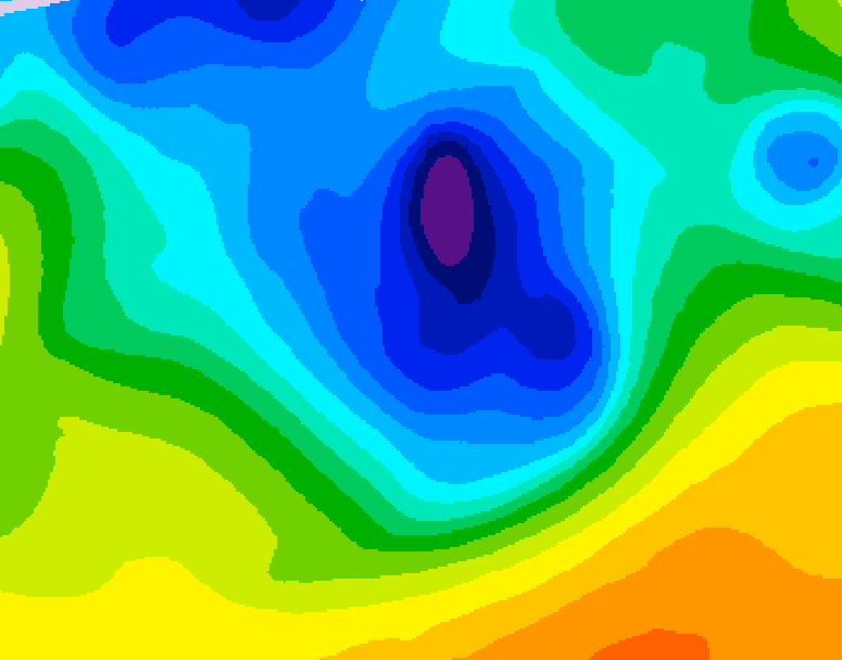 GDPS 500 millibar geopotential height 240 hour forecast chart for Canada based on 2026/04/09 1200Z data