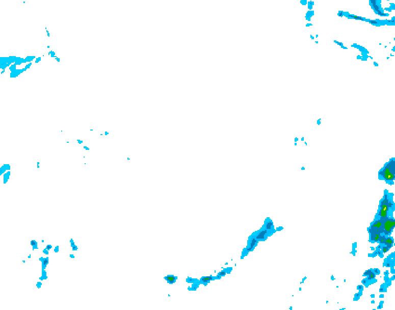GDPS precipitation 036 hour forecast chart for Canada based on 2026/04/09 0000Z data