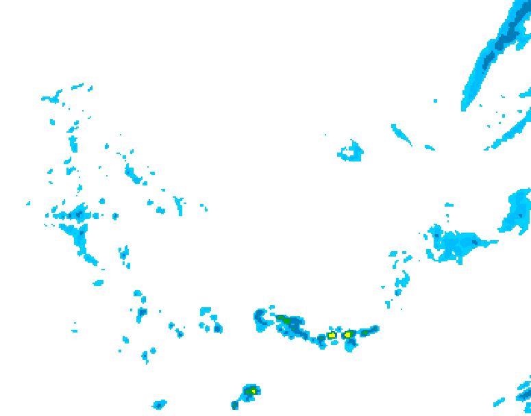 GDPS precipitation 126 hour forecast chart for Canada based on 2026/04/09 0000Z data