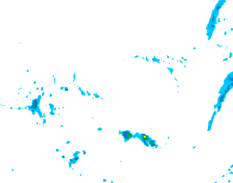 GDPS precipitation 120 hour forecast chart for Canada based on 2026/04/09 1200Z data