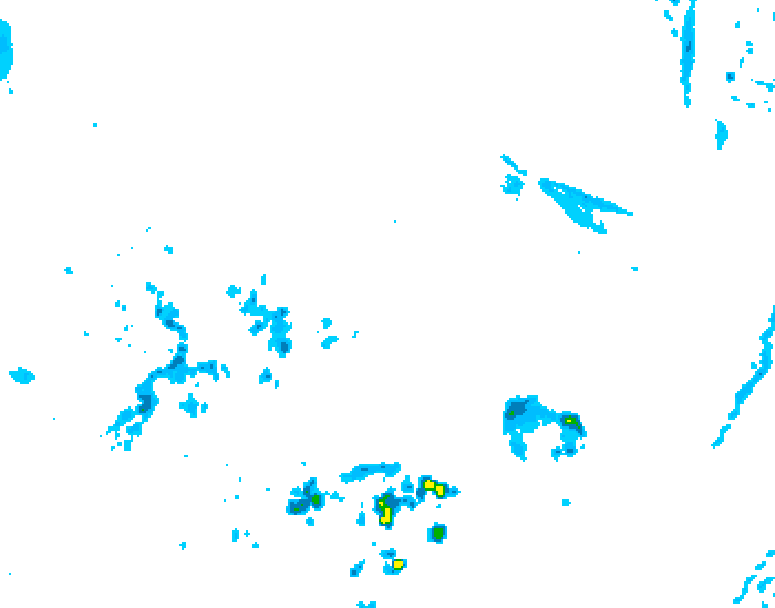 GDPS precipitation 132 hour forecast chart for Canada based on 2026/04/09 1200Z data