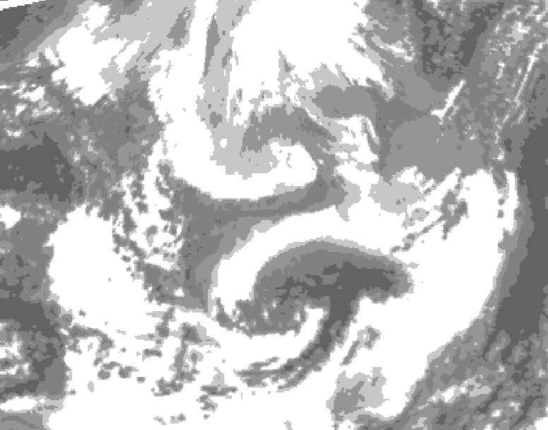 GDPS total cloud 006 hour forecast chart for Canada based on 2026/04/09 0000Z data