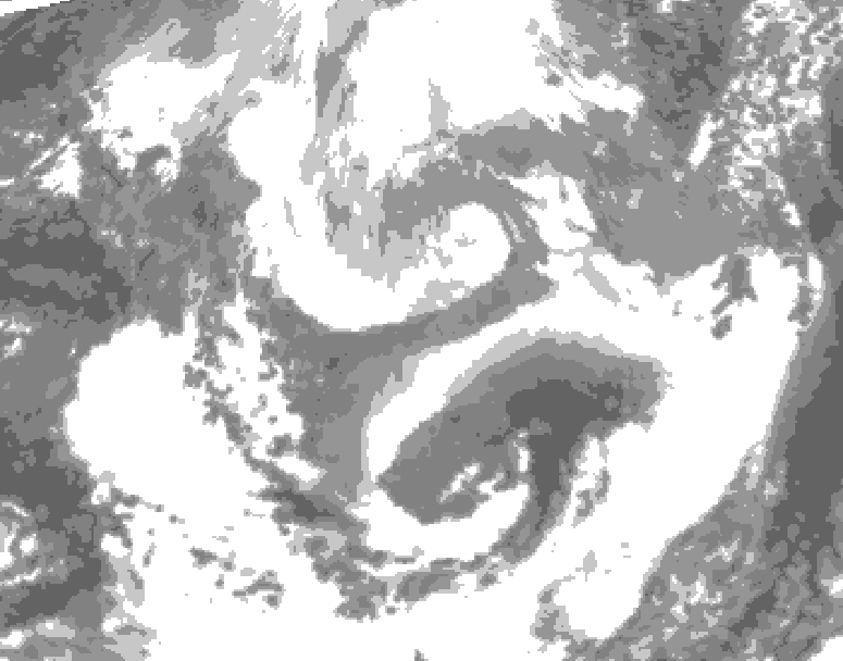 GDPS total cloud 012 hour forecast chart for Canada based on 2026/04/09 0000Z data
