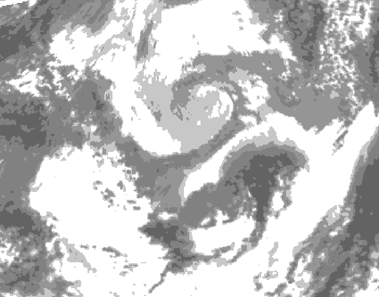 GDPS total cloud 018 hour forecast chart for Canada based on 2026/04/09 0000Z data