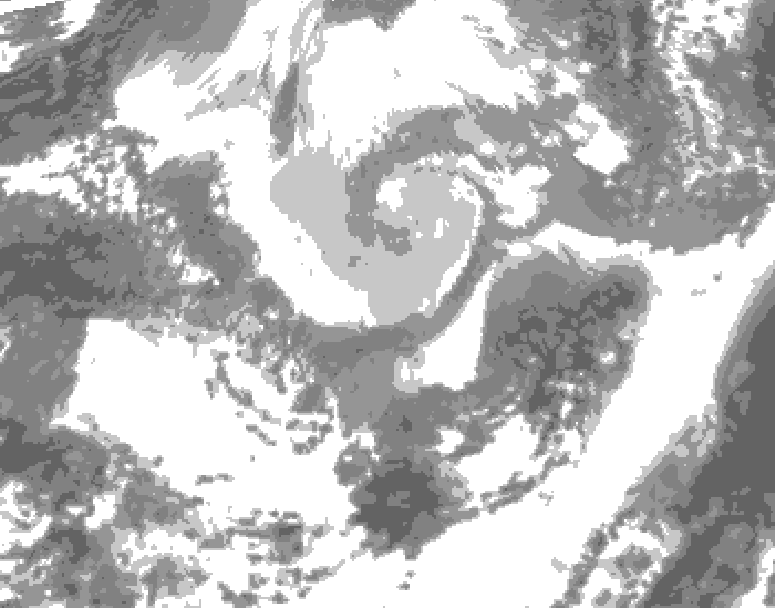GDPS total cloud 024 hour forecast chart for Canada based on 2026/04/09 0000Z data