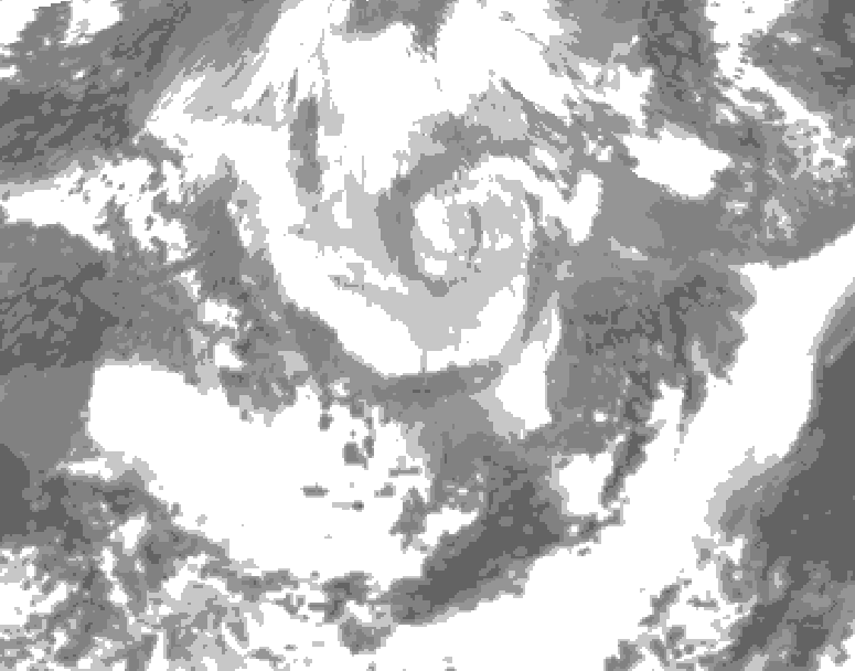 GDPS total cloud 030 hour forecast chart for Canada based on 2026/04/09 0000Z data