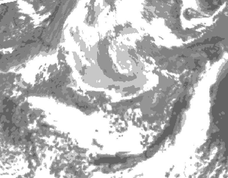 GDPS total cloud 048 hour forecast chart for Canada based on 2026/04/09 0000Z data