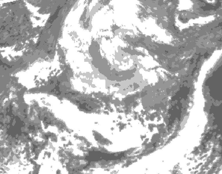 GDPS total cloud 054 hour forecast chart for Canada based on 2026/04/09 0000Z data