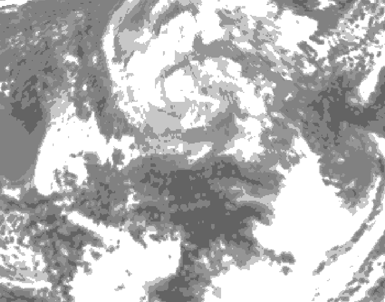 GDPS total cloud 084 hour forecast chart for Canada based on 2026/04/09 0000Z data